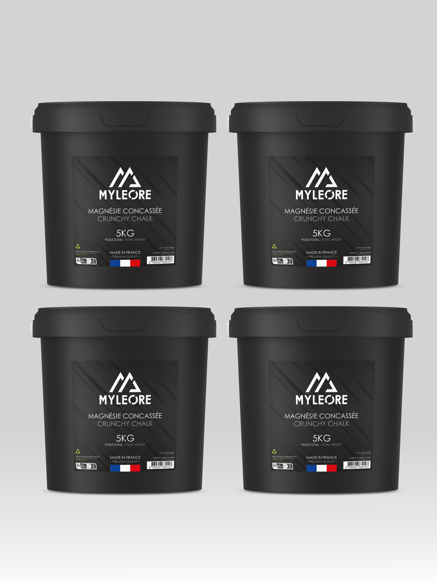 4 seaux de magnésie concassée de 5kg